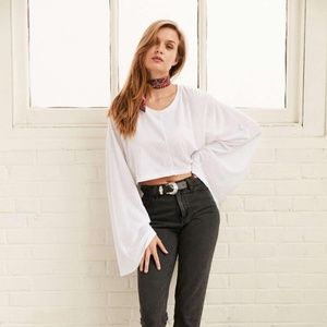 Urban Outfitters Long Sleeve T-shirt Crop Top